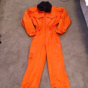 orange Vintage Bogner ski suit snow suit size 8